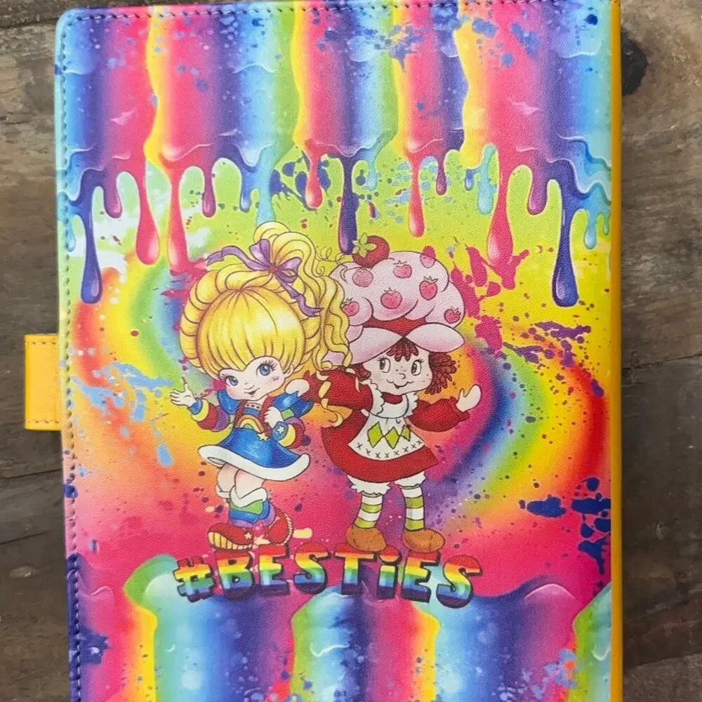 Rainbow Brite & Strawberry Shortcake Besties A5 6 ring binder with paper.